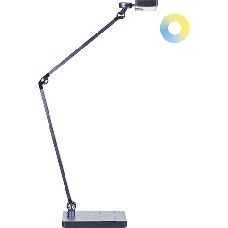 LED Desk Lamp LACERTA with Wireless Charger Metal Black (1/5)