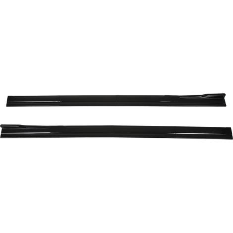 Bas de caisse arrière universels 2 m/78,7 pouces avec ailettes et diffuseurs pour Honda Accord et Honda Civic, noir brillant (1/5)