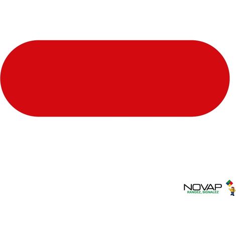 Lot de 10 adhésifs marquage au sol - trait Rouge 150 x 50mm - 4003504 (1/2)