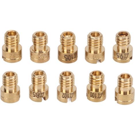 Lot de 10 gicleurs principaux de carburateur en métal 82-105 pour scooter GY6 50cc 139QMB (1/5)
