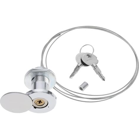 Serrure de Porte Garage d'urgence avec Fil d'acier et Clés pour Portes de Volets Roulants et Serrure de Portes de Garage Remplacement en Cuivre (1/5)