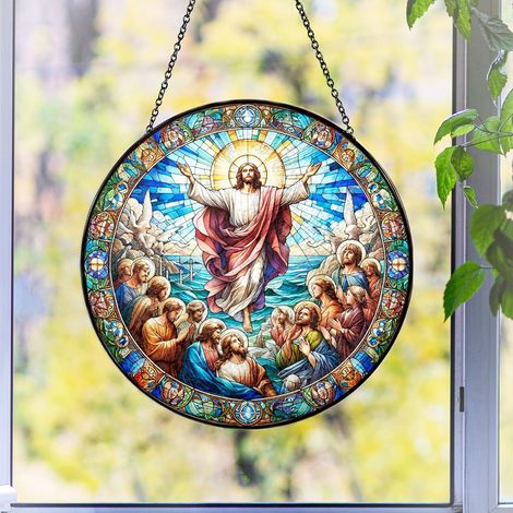 Suspension vitrail – Attrape-soleil décoratif, Diamètre : 12.5 cm (1/4)