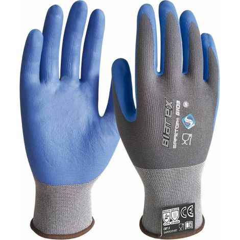 Guantes de nitrilo azul BIATEX alimentario y anticalórico Pack de 12 unidades 6