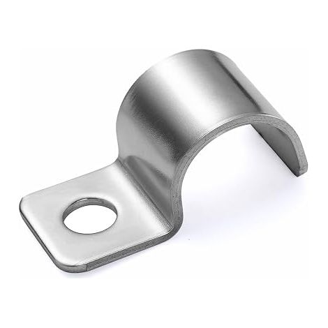 Rigid Wire Mesh Fasteners, U-Clamps, Stainless Steel, Fixed Wire Mesh on Wall, for Installation of Cables Inside and Outdoor, Diameter 18 mm (1/5)