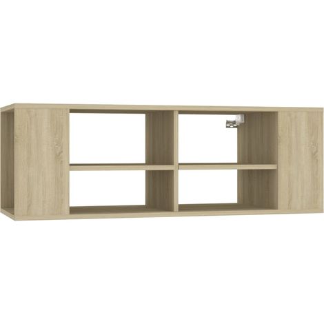 Meuble TV mural Chêne sonoma 102x35x35 cm (1/5)