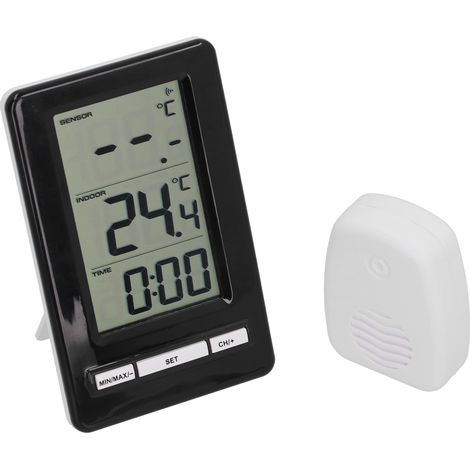 Hochpräzises, drahtloses elektronisches Thermometer für den Innen- und Außenbereich, digitales Thermometer mit externem Sensor (1/5)