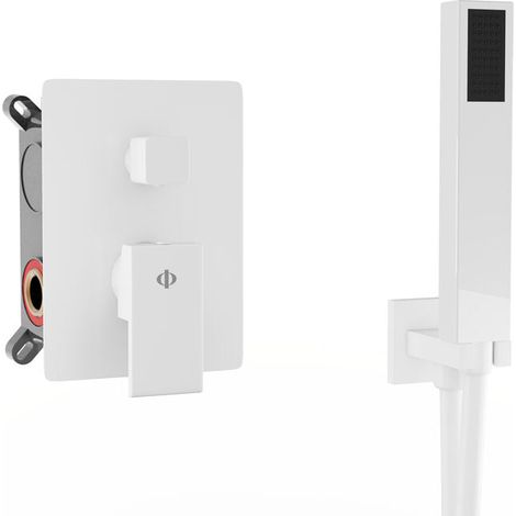 Grifo serie Orion para kit exterior para ducha empotrada Blanco (1/5)