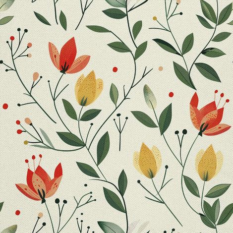 Tela decorativa para exteriores Oxford - Motivo primaveral I DX7436 (1/5)