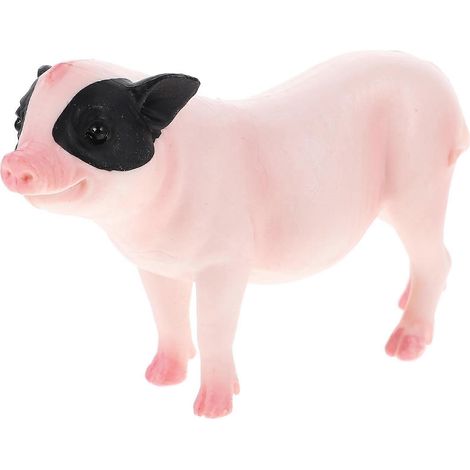 Ornement en plastique réaliste en forme de cochon, objet de décoration intérieure, dimensions : 10,3 x 5,6 x 2,5 cm, un ensemble. (1/5)