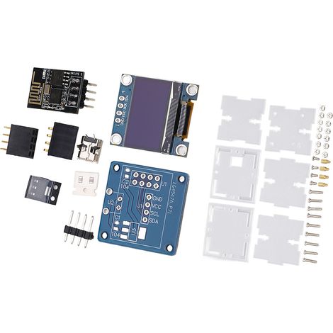 DIY-LED-Uhren-Set, organisches transparentes Acrylglas, elektronisches Timer-Modul, OLED-Display, 5 V Gleichstrom (1/5)