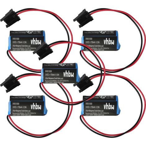 vhbw 5x Batterie kompatibel mit Mitsubishi Steuereinheit (1700 mAh, 3,6 V, Li-Ion) (1/4)
