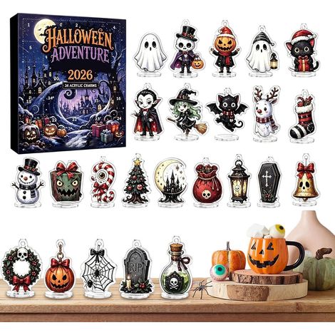Compte À Rebours De L'Avent Halloween 24 Jours Figurines Effrayantes À (1/5)