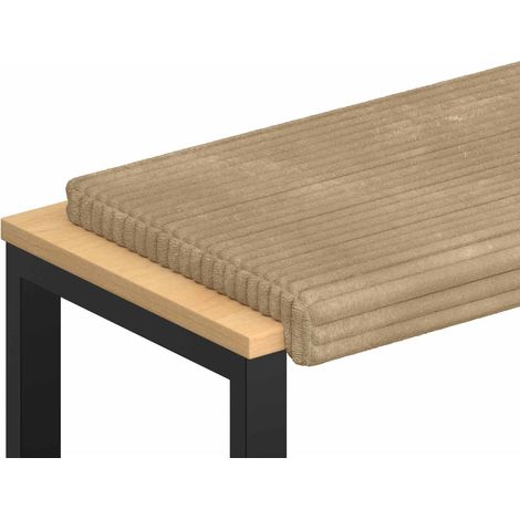 Maison Exclusive - Cuscino per panchina Corduroy Morbido Tortora Profondità 35 cm (1/5)