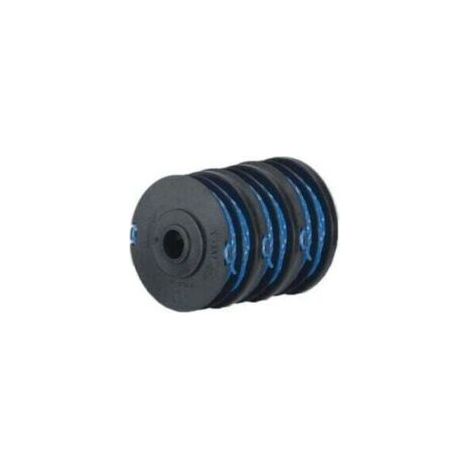Lot de 3 bobines double fil RYOBI RAC123 - Diamètre 1.65mm - Pour coupe-bordures électriques (1/3)