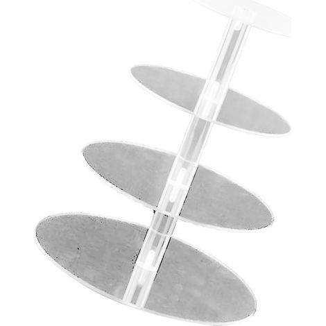 Présentoir à cupcakes à plusieurs étages ronds en acrylique transparent, haute stabilité, idéal pour la présentation et le service lors de fêtes (4 étages). (1/5)
