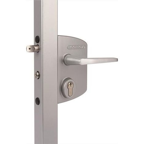 Industrieschloss silber 4-Loch Mont.f.60-80mm Profile LOCINOX
