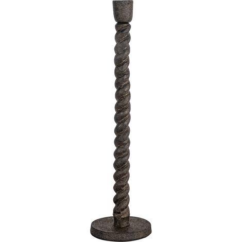 Bougeoir haut en aluminium finition laiton antique - laiton antique (1/4)