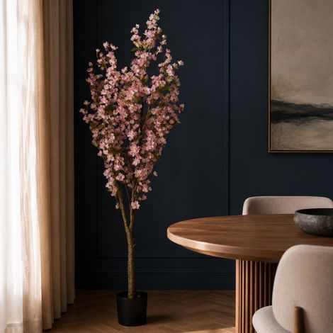 180cm Artificial Pink Cherry Tree - Premium Quality (1/4)