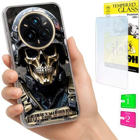 Funda para Realme 14 Pro+ 5G / 14 Pro Plus 5G con cubierta trasera y cristal 9H. (1/5)