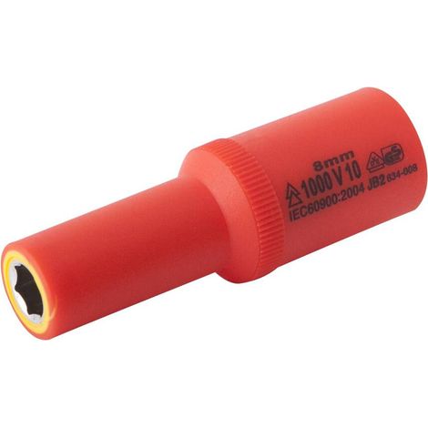 Douille 8mm L.72mm 3/8" isolée 1000V IEC 60900 en Crv - OE 0702 - CLAS Equipements