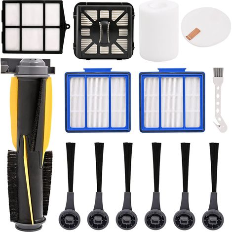Kit de pièces de rechange pour aspirateur robot IQ R101AE (RV1001AE), IQ R101 (RV1001) (4 filtres, 8 brosses latérales, 1 brosse de nettoyage) (1/5)