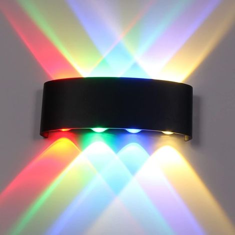 10W Appliques Murales LED Intérieures et Extérieures IP65 Imperméables,Double RGB Applique Murale Spot,Lampes de Terrasse en Aluminium,Modernes et Simples,Lumières Colorées (1/5)