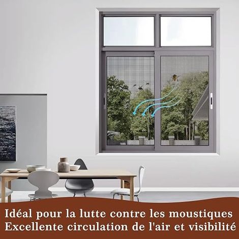 Moustiquaire Fenêtre Sur Mesure 130 X 150 cm - Filet Anti-Moustiques Anti-Insecte - Toile Moustiquaire Avec Super Protection - Grillage Vendu Au Mètre (1/5)