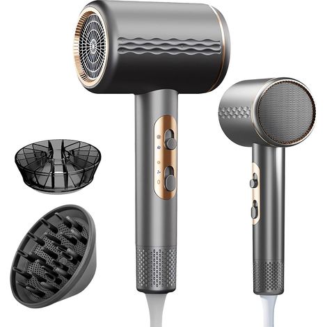 Sèche-Cheveux Ionique 2400W, moteur AC, 3 vitesses (1/5)