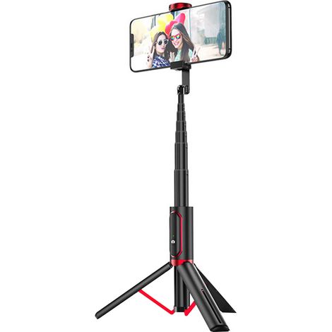 Trépied pour téléphone portable extensible tout-en-un en aluminium léger avec télécommande Bluetooth et trépied pour iPhone 11/Xs Max/XR/XS/X/8/8 Plus/7/7 Plus/6s, Galaxy S10/S9/S9 Plus et plus encore (1/5)