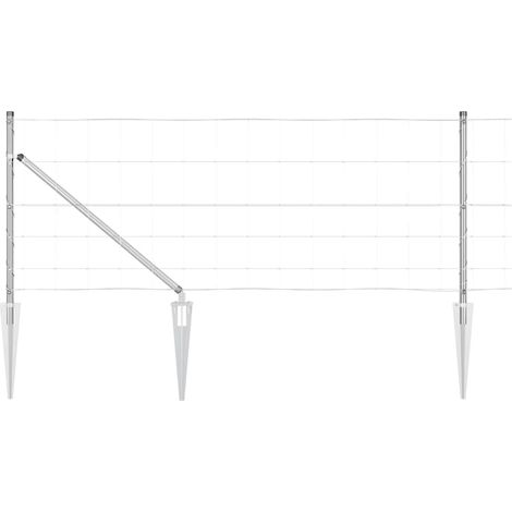 Maison Exclusive - Schweißdrahtzaun mit Spikes 25 x 0,8 m (B x H)