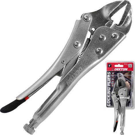 Dekton Straight Jaw Locking Grips Mole Gripping Adjustable Pliers 180mm (7") (1/5)