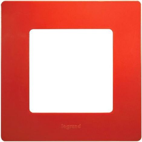 Legrand – Plaque de finition Niloé 1 poste – Finition coquelicot – Compatible avec mécanismes Niloé – Usage intérieur