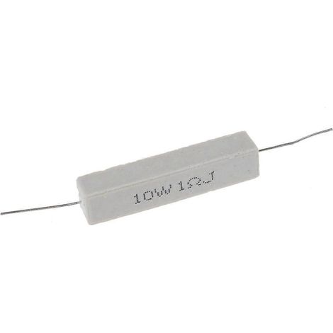 Lot de 10 résistances bobinées en céramique cimentée, 1 ohm, 5 %, 10 W (1/4)