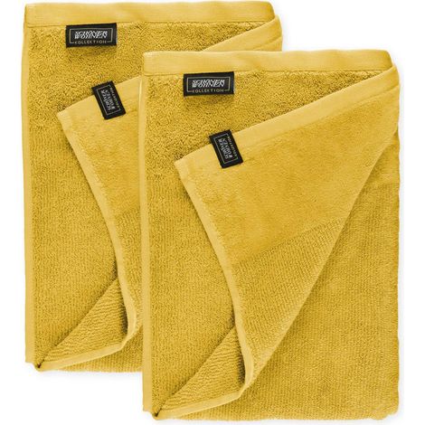 SCHÖNER WOHNEN serviette de bain SENSE - Lot de 2 70x140 cm, jaune