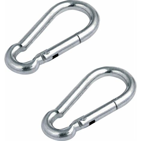 2x mousqueton acier diamètre 10mm x longueur 100mm (1/2)