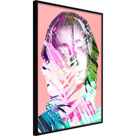 Affiche Murale Encadrée "Hidden Behind the Colours" 30 x 42 cm Noir