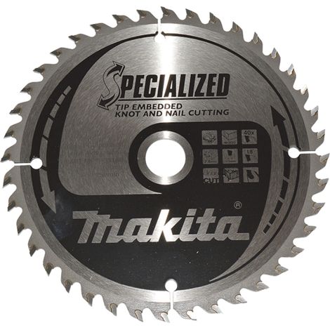 B-33168 Disco sierra circular , Specialized T.C.T, 165 x 20 mm, 40 D (1/2)