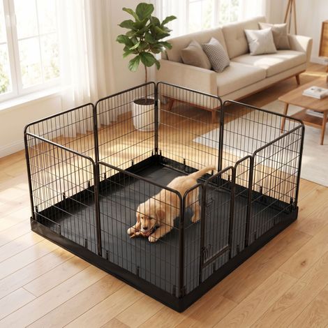 Tapis quadrilatère pour cage d'animal de compagnie — tissu Oxford 600D imperméable, étanche et facile à nettoyer dimensions : 48 x 48 x 3 pouces. (1/5)