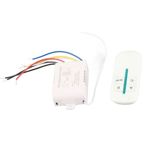 Interrupteur Sans Fil RF Numérique 3 Voies ON/OFF pour Lampe LED 180‑240V avec Télécommande (1/5)