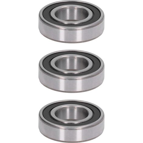Lot de 3 roulements à billes à gorge profonde 6205 avec joints en caoutchouc, kit d'accessoires pour machines et équipements (1/5)