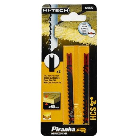 BLACK&DECKER PIRANHA 2 LAME PER SEGHETTOLEGNO TAGLI RAPIDI 100x4.0mm X25522 (1/5)