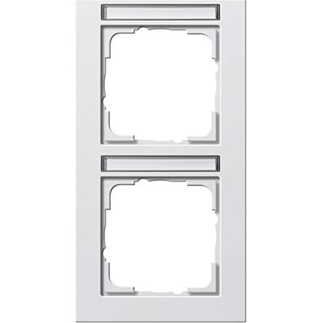 Gira Cornice di copertura 2f vert. BSF Gira E2 Bianco puro m [110222], 1102 22