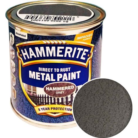 Pintura hammerite hammered antióxido secado rápido gris (1/2)
