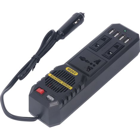 Kfz-Wechselrichter 200W 12V auf 220V PWM-modifizierter Sinuswellen-Adapter-Konverter mit 4,1A USB-Anschlüssen (1/5)