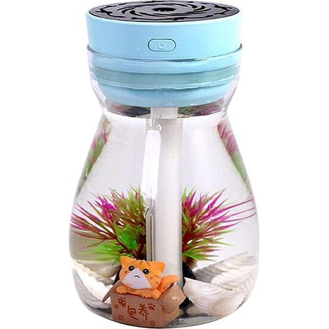 Humidificateur Mini - Ultrasonique - Brume Froide - Pour Bureau Chambre Voiture - 100 ml - Blanc (1/5)