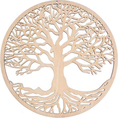Décoration murale Arbre de Vie en bois - Art mural Arbre de Vie - pendaison de crémaillère (1/5)