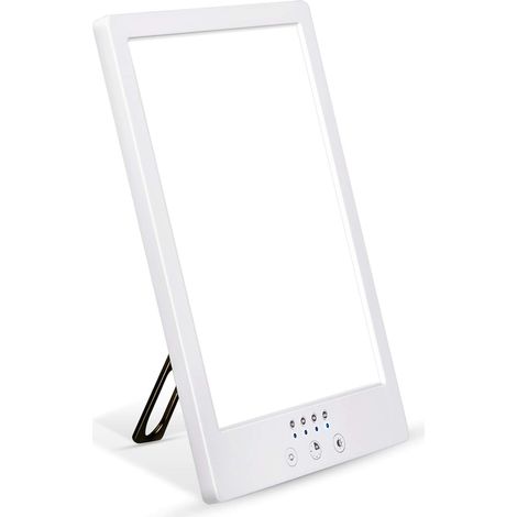 Lichttherapielampe, 12000 Lux, kann Stimmungstiefs vorbeugen, verfügt über Gedächtnis- und Zeitfunktionen, Helligkeit und Farbtemperatur sind einstellbar.