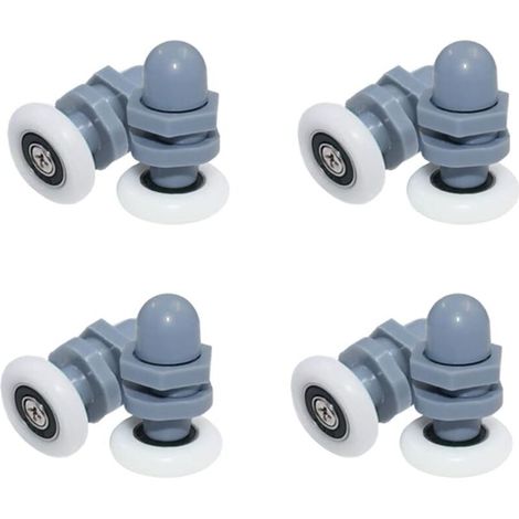 8pcs Roulettes De Porte De Douche, Pièce De Rechange De Roues De Coureurs Pour la Porte Coulissante En Verre De Salle De Bain, Remplacement De Roue De Rouleau De Porte De Douche Coulissante(20mm )