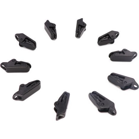 Planenclips, Zeltclips, Kunststoffclips, 10 Kunststoff-Zeltplanenclips, Zeltclips für Camping, Pavillonklemmen, schwarze Planenclips für Markisen und Outdoor-Aktivitäten (1/5)