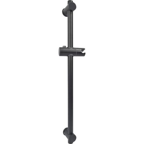 Coulissant pour barre de douche barre de douche en acier inoxydable noire hauteur totale 660 mm avec support de montage rglable en hauteur et en inclinaison (1/5)